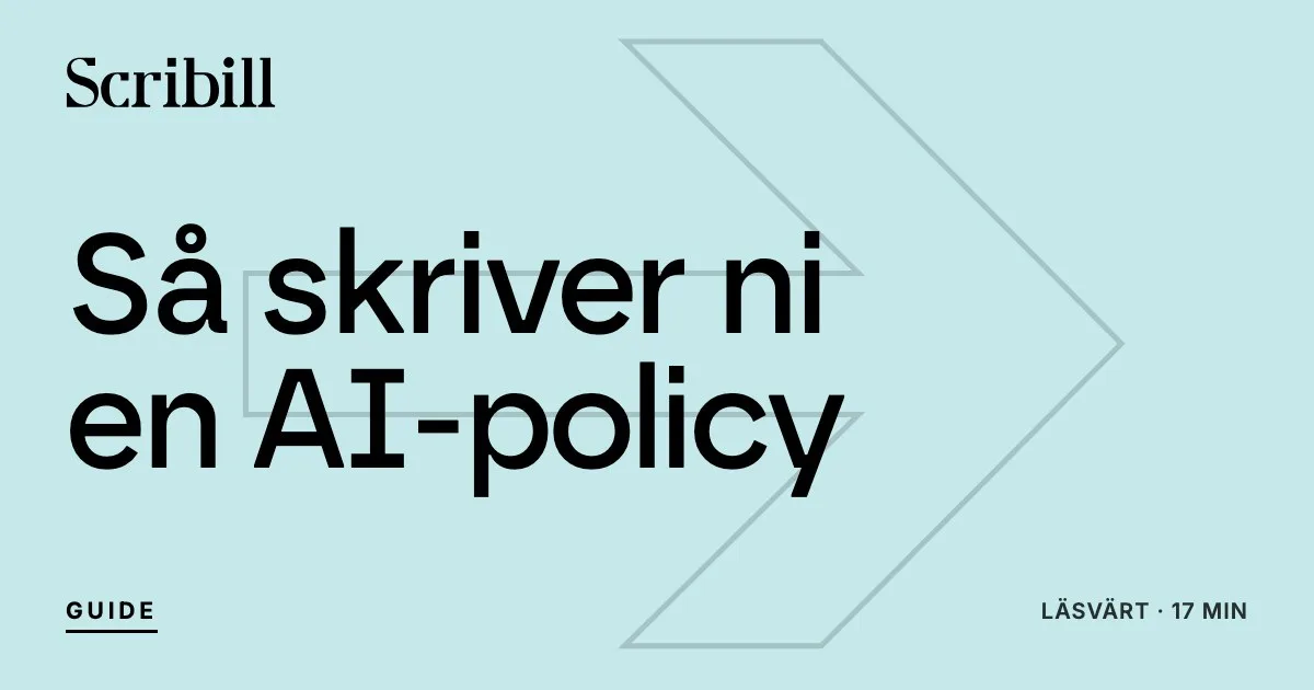 Så skriver ni en AI-policy