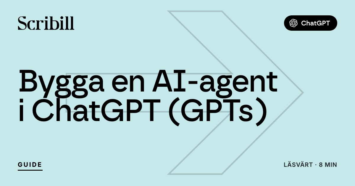 Bygga en AI agent i ChatGPT