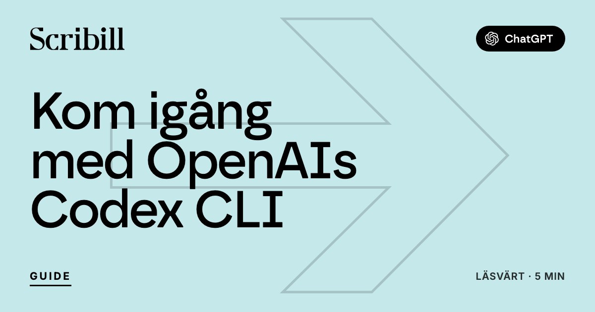 Kom igång med OpenAIs Codex CLI