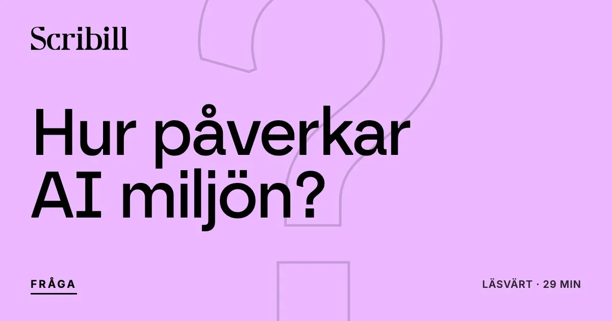 Hur påverkar AI miljön?