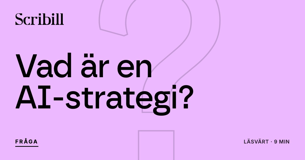 Vad är en AI-strategi