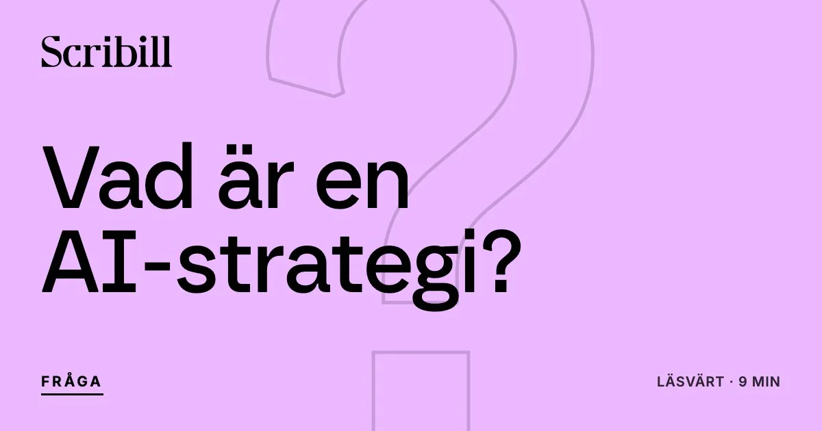 Vad är en AI-strategi
